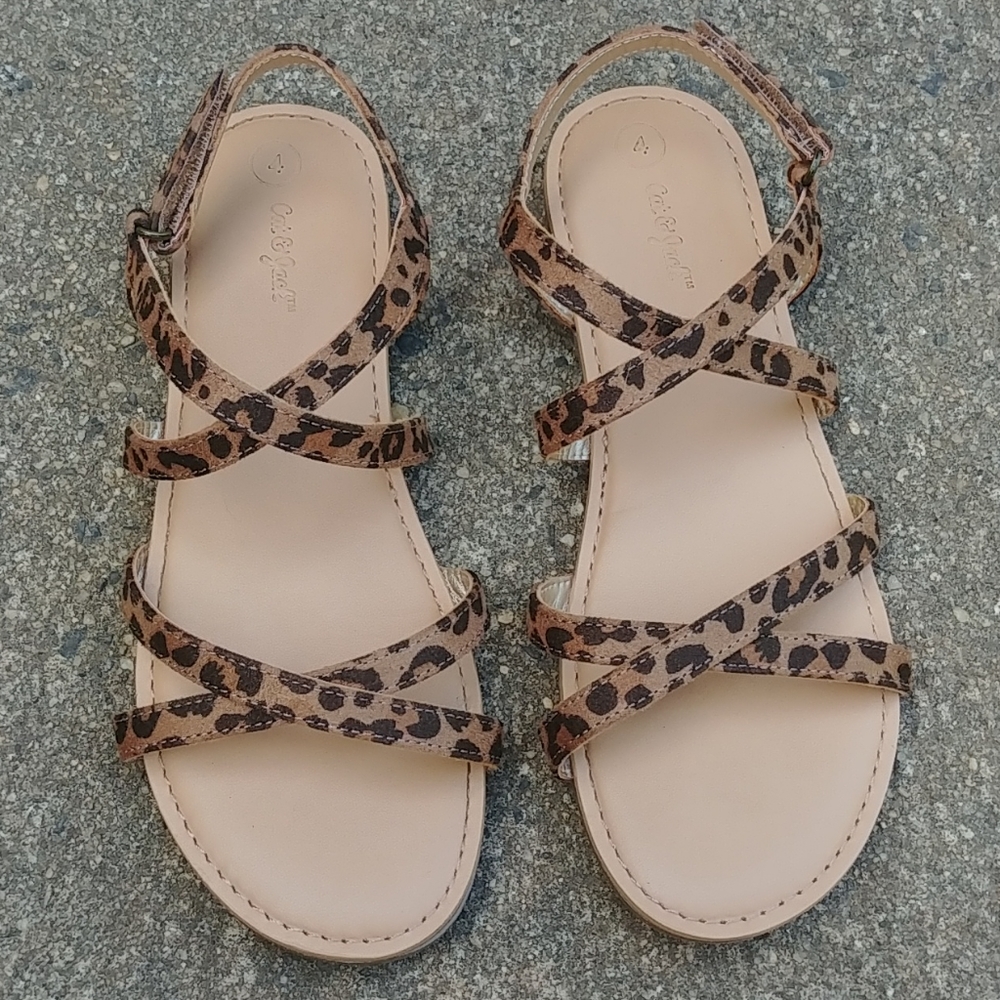 Leopard print sandals SZ 4